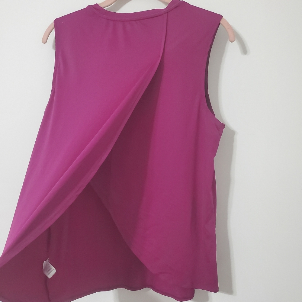 Athleta Sunlover Tulip Back Tank Dark Fuschia Medium - Picture 5 of 9